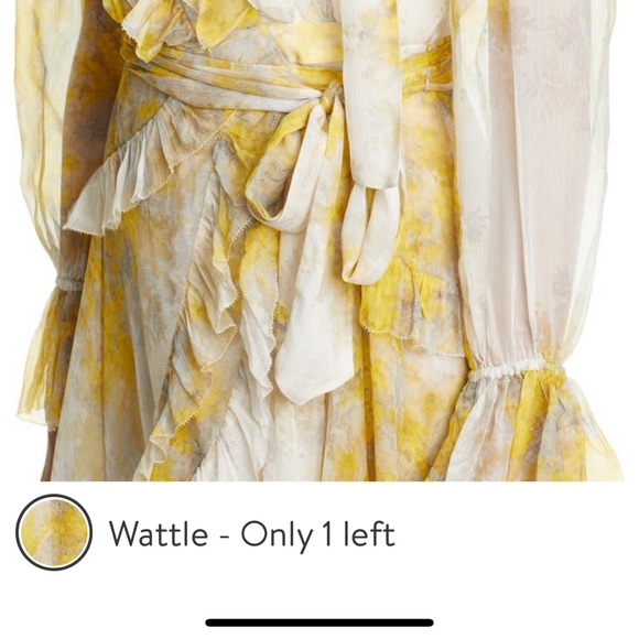 Zimmermann Wild Botanica Frill Wrap Dress - Wattle ♥️ Worn For Pictures only - Picture 5 of 11